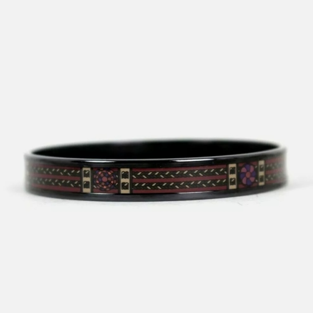 🚫Sold🚫🌺HERMES🌺 Burgundy LES RUBANS DU CHEVAL - Picture 4 of 16